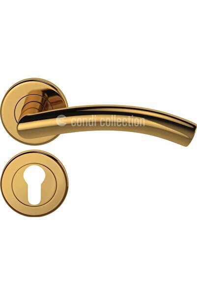 Condi Collection مقبض باب من الفولاذ المقاوم للصدأ 101E PVD Gold Yale