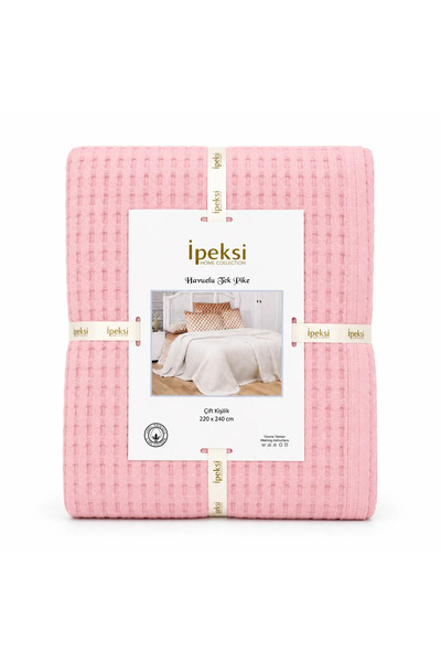 Çeyiz Merkezi İpeksi Havuzlu Tek Pike Çift Kişilik 220x240 cm PUDRA