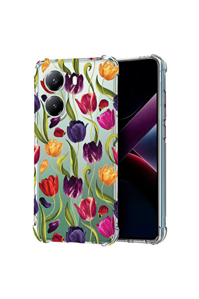 bestcase Αντικραδασμική Θήκη για Poco X7 Pro 5G, Φλοράλ - Σχέδιο Τουλίπας, 19...