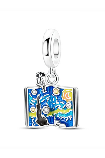 Fubena Van Gogh Starry Night and Dream Book Dangle Charm