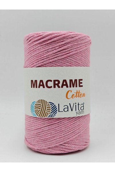 LaVita Yarn LaVita Macrame Cotton El Örgü İpi %100 Pamuk 250gr (38 PEMBE)