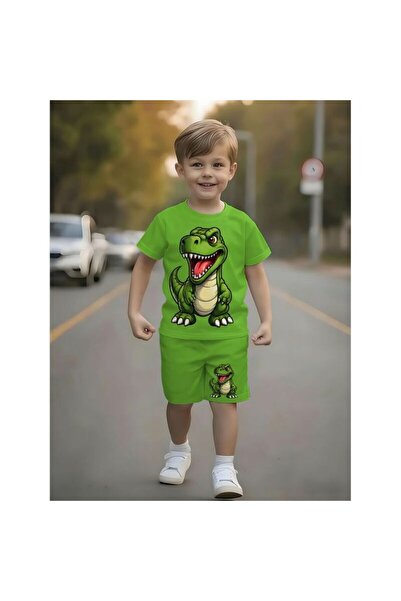 VESTIR BIEN Printed Summer Shorts T-Shirt Bottom-Top Children's Set Cotton