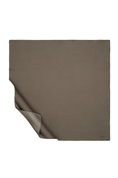 ipekevi Plain Tivil Silk Scarf Sand Brown