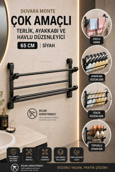 nelerbulurum Paslanmaz 65 Cm Terliklik Ayakkabılık Havluluk Topuklu Ayakkabı ...