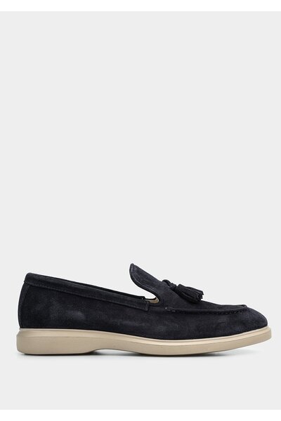 Provoq Navy Blue Leather Men's Shoes