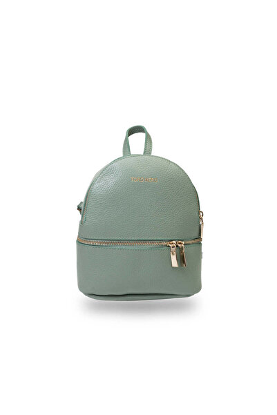 TORO NERO Women's leather backpack in sage green Teen Spirit
