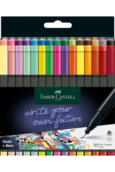 Faber Castell Set de liner 0.4mm, 30 bucăți, Grip Faber-Castell