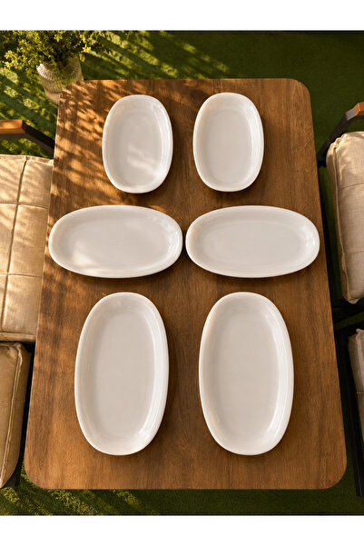 Marka BONNA PORSELN GOURMET OVAL KAYIK TABAK 15x8,5 cm 6’lı takım