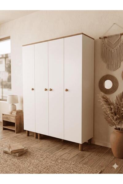 Haus Modüler Bohem 4 Kapılı Gardırop,Yatak Odası,Çocuk Odası Gardırop