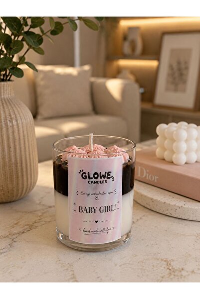 Glowe Candles Glowe Vanilya & Çikolata Kokulu Mum Cam Bardak – Dekoratif El Y...