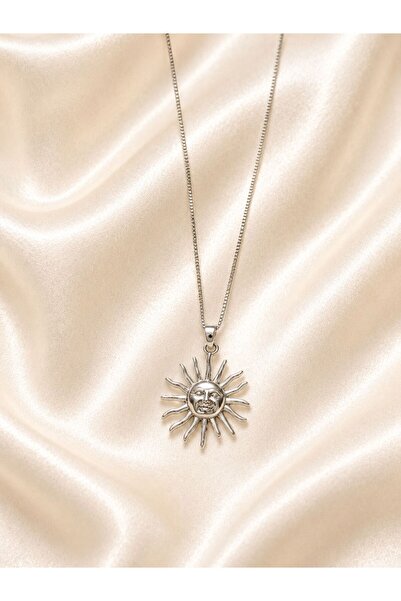 Bellariva Jewelry Güneş Erkek Surat Detaylı Çelik Kolye