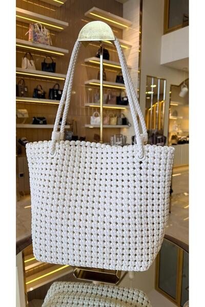 DUYGUSHOESBAG Imported women's knitted design oversized women's leather bag 2...