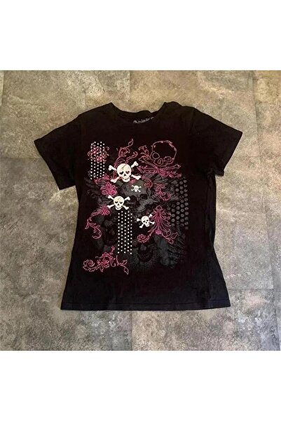 Bravebell Burgundy Skeleton Madonna Guler cu curea suplimentară Crop gotic Y2...