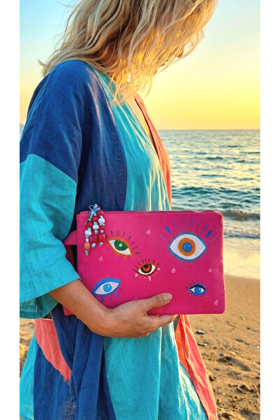 MilaLila El Boyama Göz Desenli Clutch