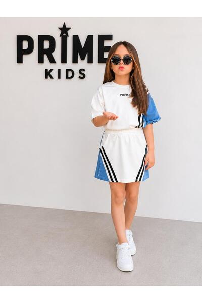 Prıme KIDS طقم تنورة مثالية للفتيات مع زينة احتفالية، مناسب للأعمار من 5 إلى ...
