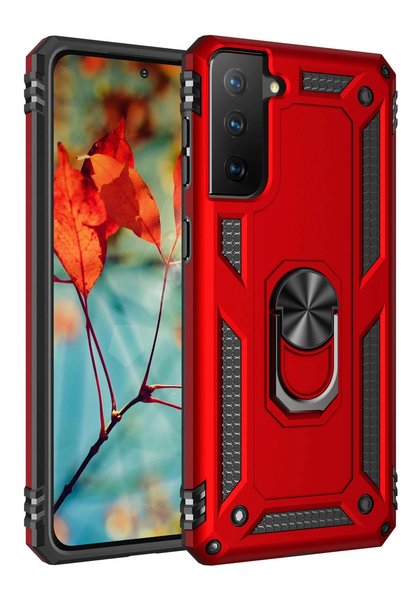 New Face Ilkeshop New Galaxy S21 Case Sofia Ring Silicone Cover (111556) - Red