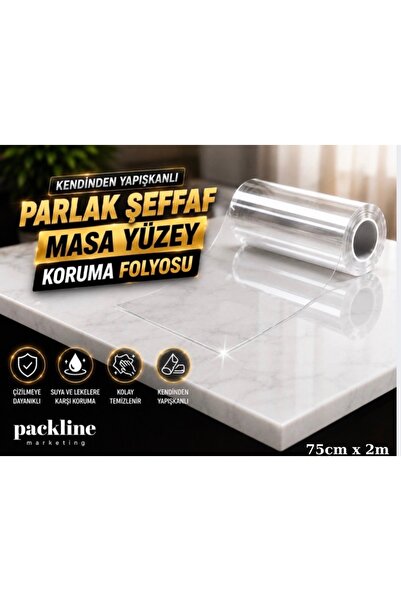 Packline Marketing SAMOLEPLJIVA PROZIRNA FOLIJA ZA ZAŠTITU PLOŠTE STOLA 75 CM...