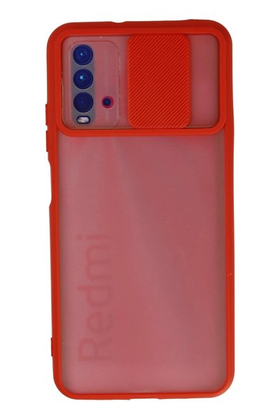 New Face Ilkeshop New Redmi 9t Case Palm Frosted Camera Sliding Silicone (130...