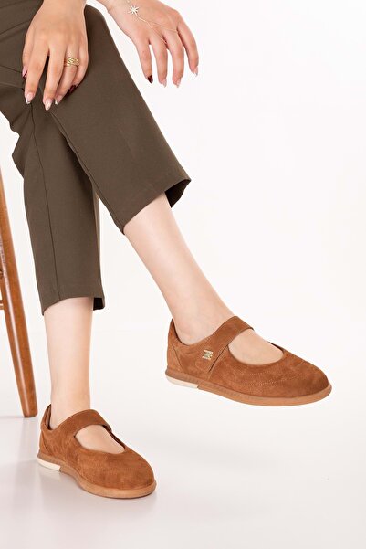 Gondol Genuine Leather Round Toe Anatomical Sole Comfortable Daily Ballet Fla...