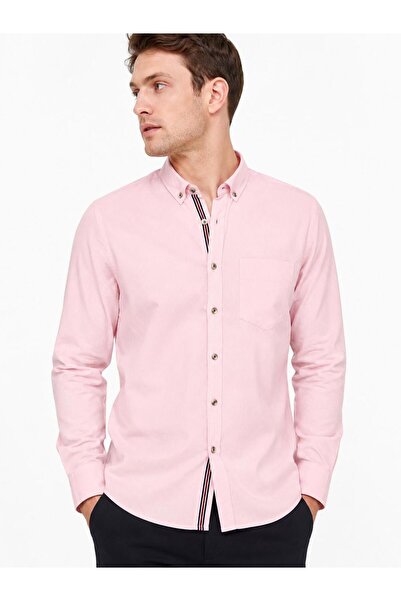 Collezione Slim Fit / Dar Kalıp Pembe Erkek Gömlek