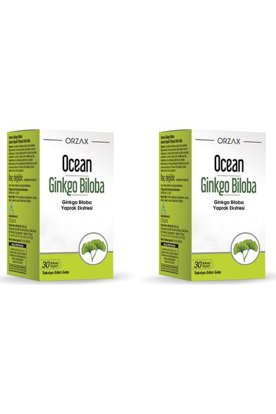 Orzax Ocean Ginkgo Biloba 30 Capsules 2-Pack