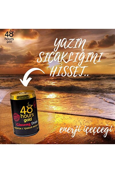 48 HOURS GOLD GINSENG 48 Hours Enerji İçeceği Ginseng Drink 24 Adet 150ml