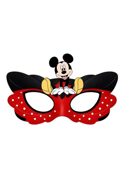 Partiden Mickey Mouse Karton Parti Maskesi 6 Adet
