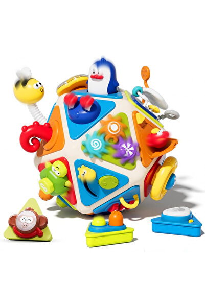 PinkBlue Cub educativ tip Montessori 20 in 1, centru de activitati senzorial ...