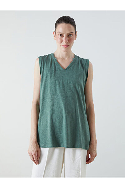 LC Waikiki V-Neck Linen Look Blouse