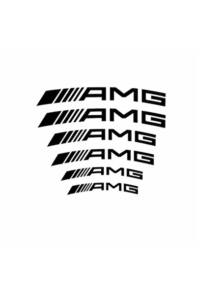 PBauto AMG Stickers for Mercedes, set of 6 pieces, black color, 12x1cm, 9.5x0...