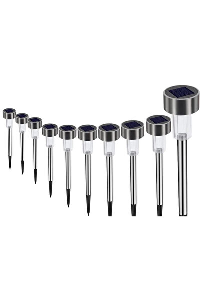 Genel Markalar Metal Gövdeli Solar Bahçe Lambası 10 lu Paket