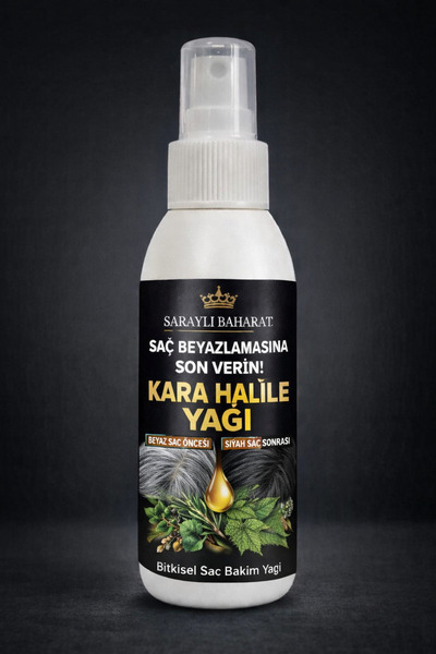 sarayli baharat Kara Halile Yağı Beyaz Saçlara Özel Karışım Bakım Yağı 100 Ml