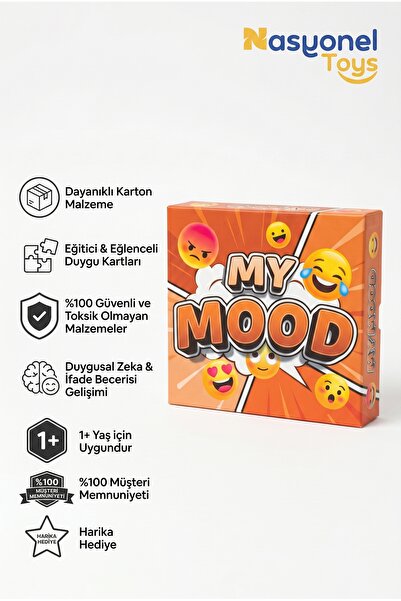 NASYONEL TOYS My Mood Duygu Kartları Oyunu Çocuklar İçin Eğitici ve Eğlenceli...