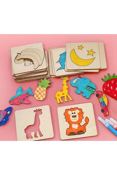 Generic 32 pcs random Children Educational Drawing Stencils