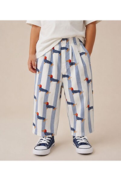 Laciel Prs ERKEK ÇOCUK ÇİZGİLİ BALLON JEANS(Oversize Kalıp - Büyük Almayınız)