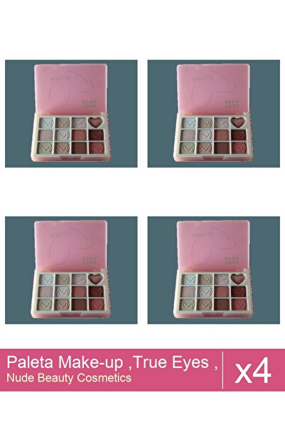 Makeup Set of 4x Make-up Palette, True Eyes, No. 03