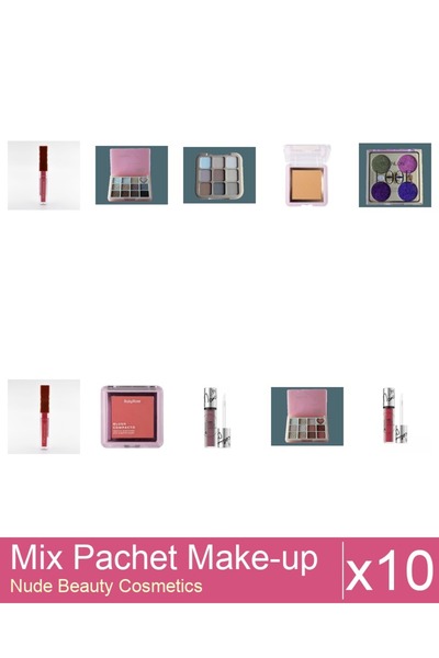 Makeup Mix Set 10 products Makeup Palettes: Matte Liquid Lipstick, Hypoallerg...