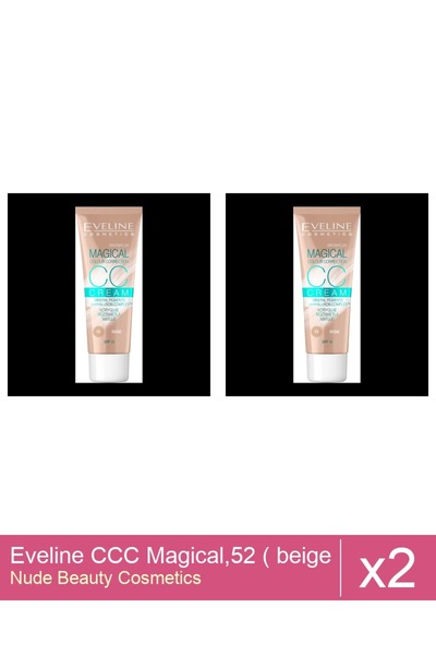 Makeup Set of 2x Eveline CCC Magical, 52 (beige), 30 ml