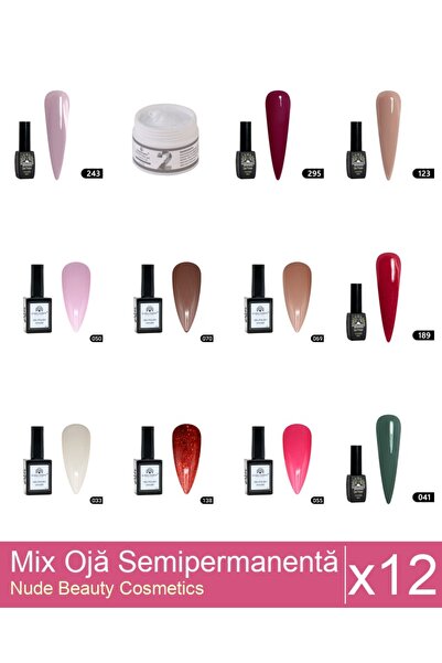 Makeup Set Mix 12 produse Nail Oja: Oja semipermanentă Global Fashion, Gel po...