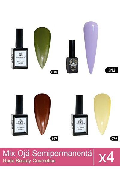 Makeup Set Mix 4 produse Nail Oja: Oja semipermanentă Global Fashion, Gel pol...