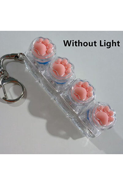 choice2 cat Colorful Acrylic Button Keycap Fidget Keychain 4 Keys Keyboard De...