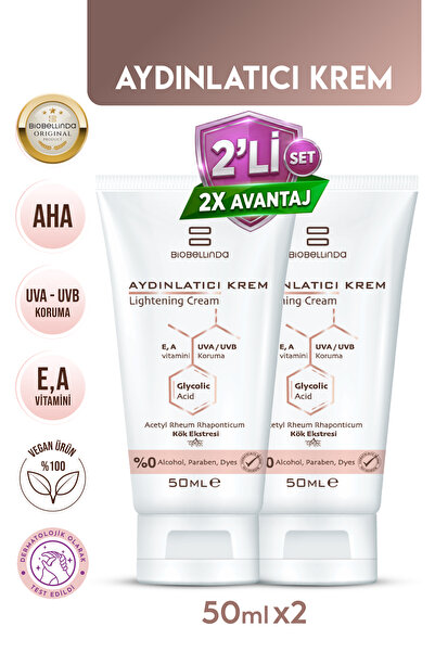 BioBellinda Aydınlatıcı Krem Vitaminli & Mineralli Beyazlaştırıcı 50 ml (2'Lİ...