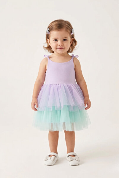Le Mabelle Multi-Colored Tutu Skirt and Straps Baby Girl Ballerina Dress - Jade