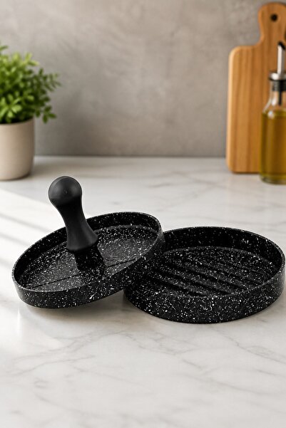 LeylArt Hamburger Press Meatball Mold – Non-Stick Granite Burger Press, Profe...