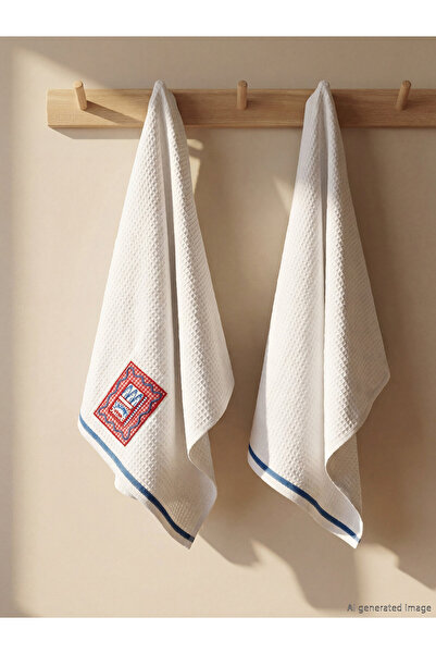 LC Waikiki Embroidered Tea Towel 2 Pack 40x50 cm