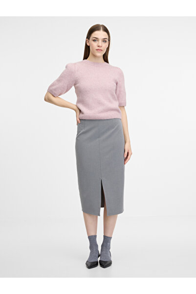 ORSAY Gray women's sheath midi skirt