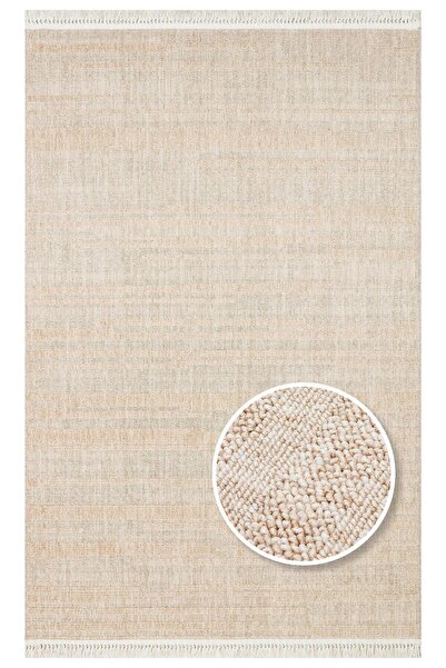 halinet Halı.Net Cream Modern Washable Non-Slip Living Room Carpet Eco-Joy-01...
