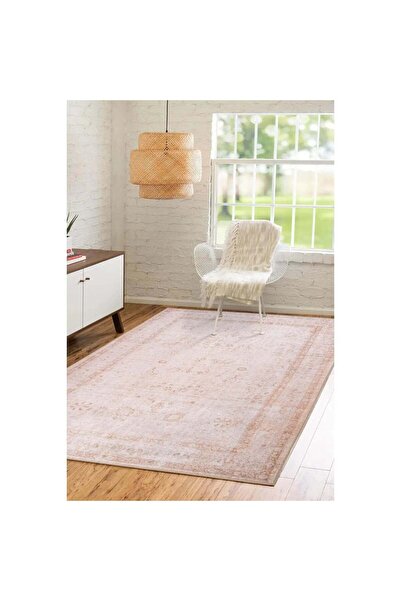 halinet Halı.Net Cream Ethnic Bohemian Washable Non-Slip Living Room Carpet A...