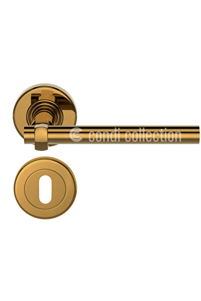 Condi Collection 3051B مقبض باب نحاسي ذهبي اللون من نوع PVD