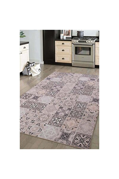 halinet Halı.Net Cream Vintage Antique Washable Living Room Carpet Artl-Ba26-...